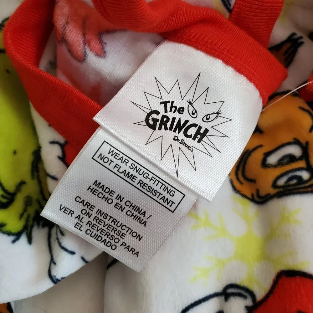 BRAND NEW Kids Grinch Pajamas Set Size‎ 8 Holiday Christmas Cozy Girls Boys